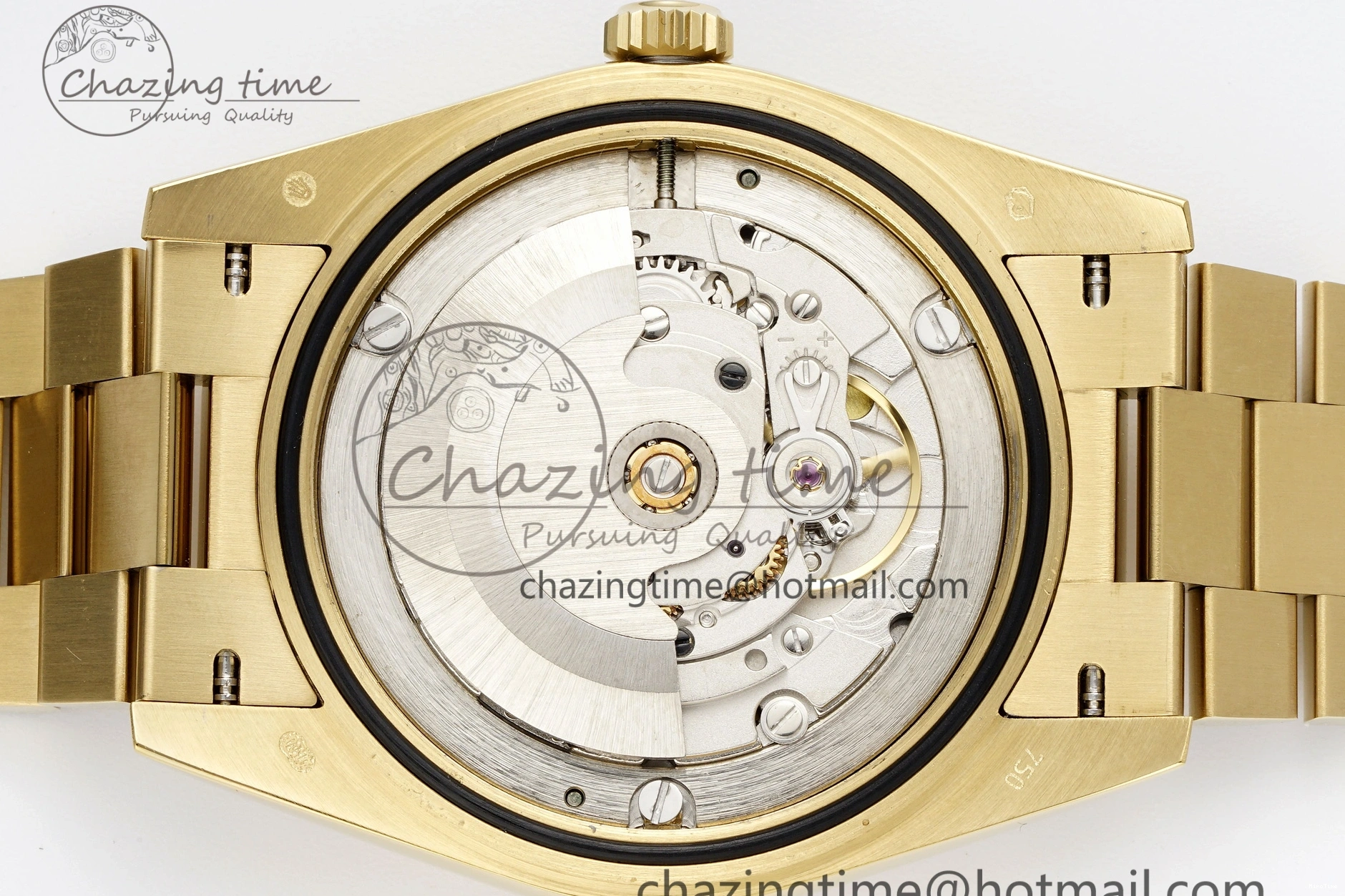 MiroTime 0505 Comfortable DayDate 40 YG JDF Gain Weight 904L Steel YG Dial Roman Markers on President Bracelet A2836 V 1821